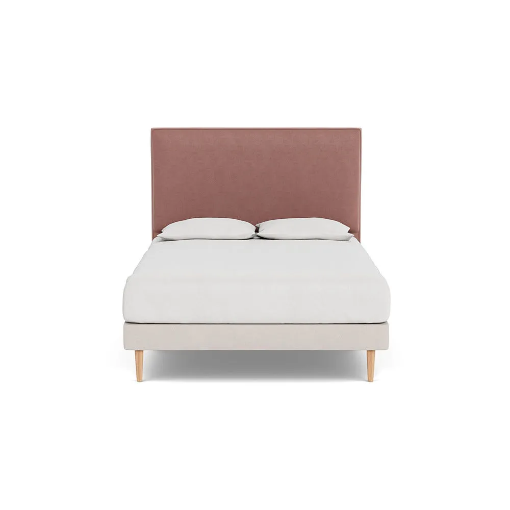 Heal's Newman Headboard (Lift Storage) King Smart Luxe Velvet Dusky Pink 1