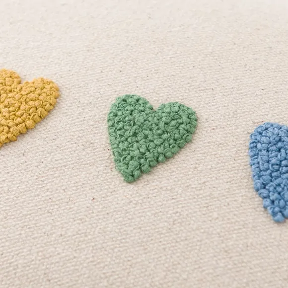 Knotted Rainbow Hearts Rectangular Cushion 2