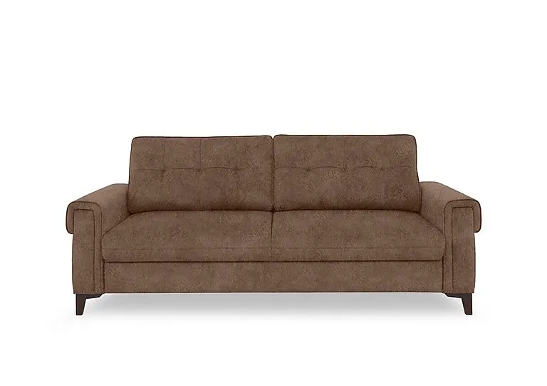 Zoom Fabric 3 Seater Sofa Bed - Classic Brown