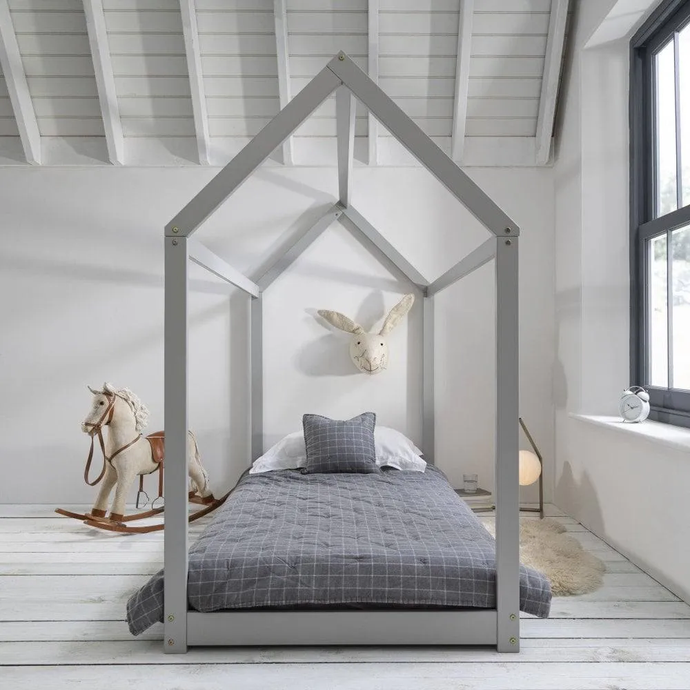 Nöa and Nani Kara Single 4 Poster Bed Frame in Silk Grey 2