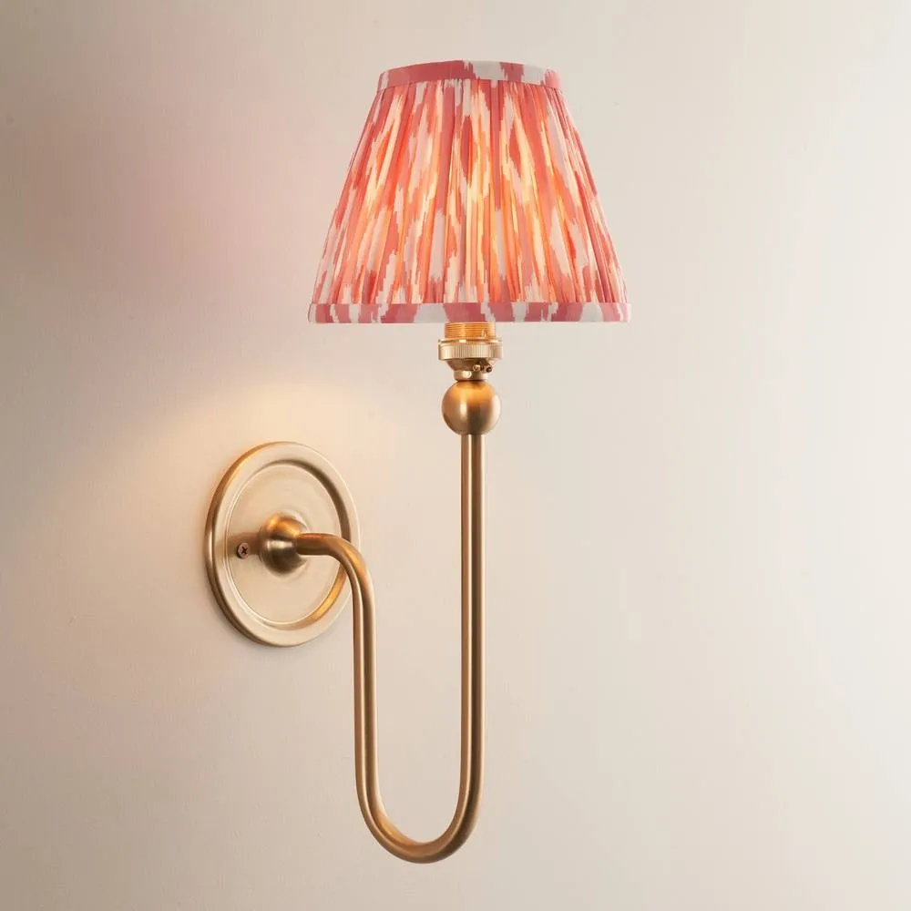 Netlighting Santiago Wall Light Pink Fabric Ikat Shade 16cm B22 2
