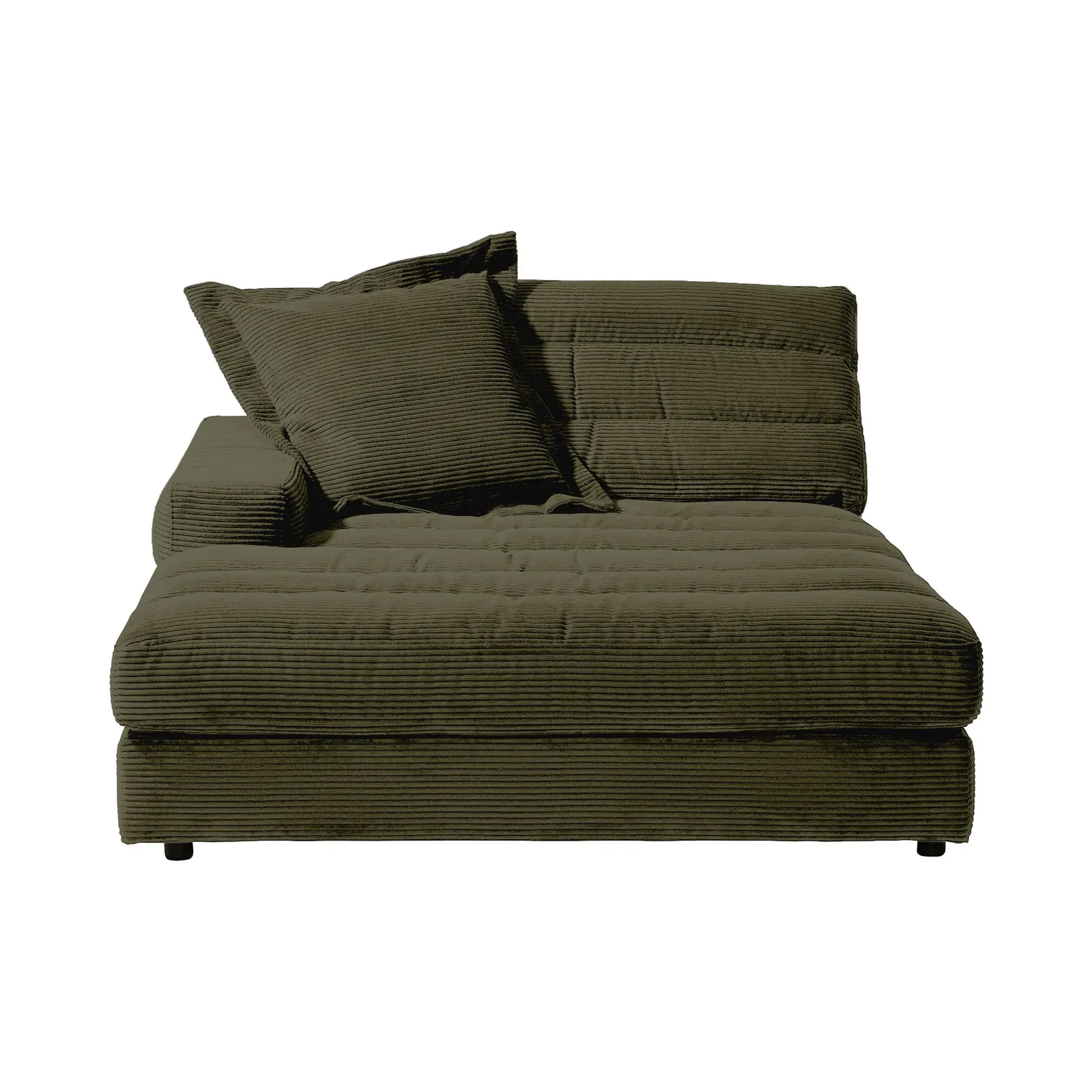 Twain Large Long Armchair Armrest Left Modular Sofa, Green Fabric | Barker & Stonehouse 3