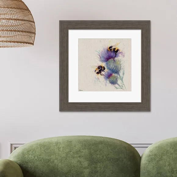 The Art Group Bees On Thistle Framed Print