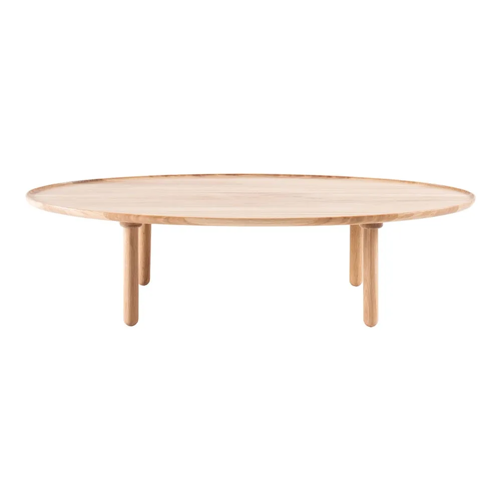 Gazzda Mu Coffee Table Oval 120 x 65cm White Oiled Oak 2
