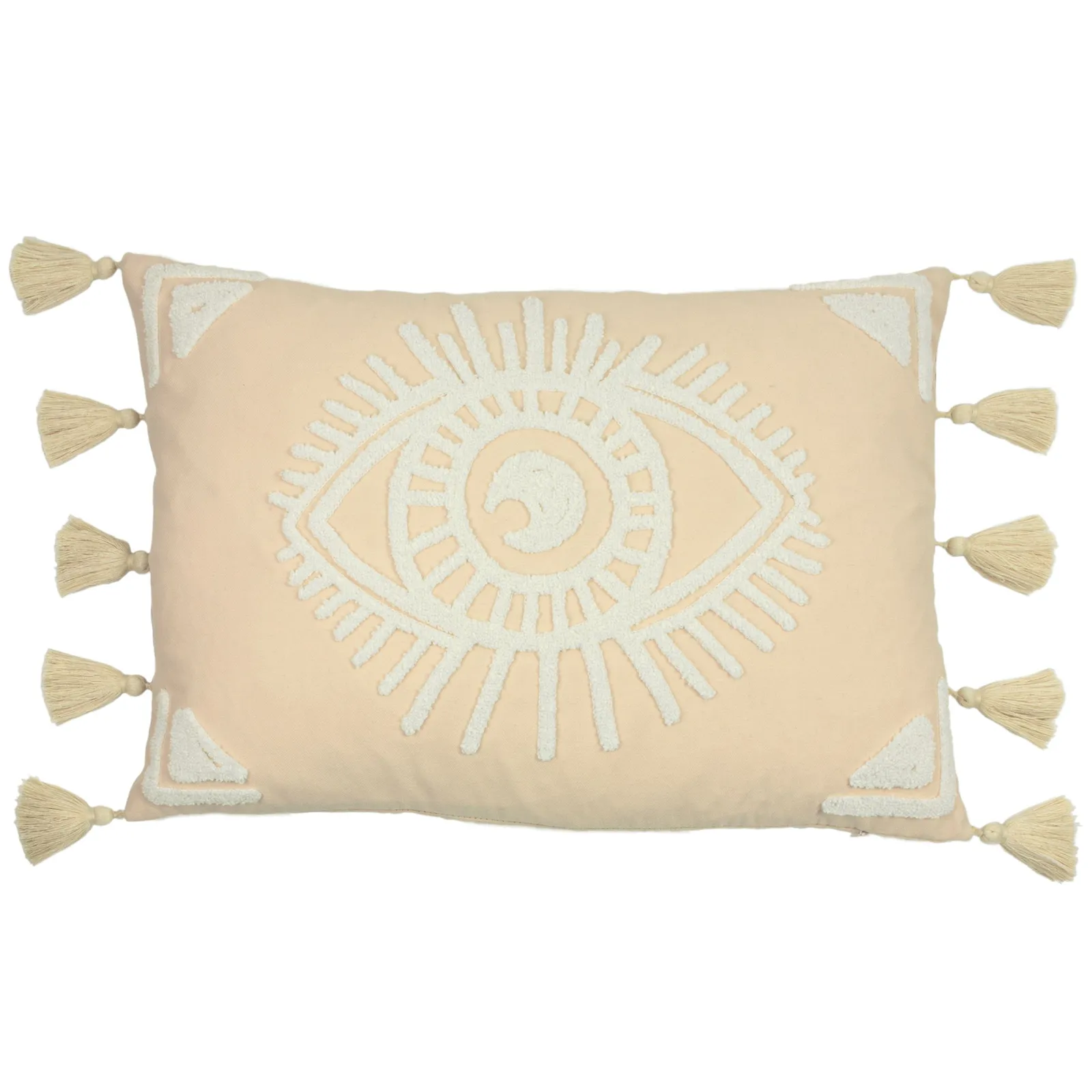 Furn Ashram Eye Abstract Tufted Cushion in Light Pink