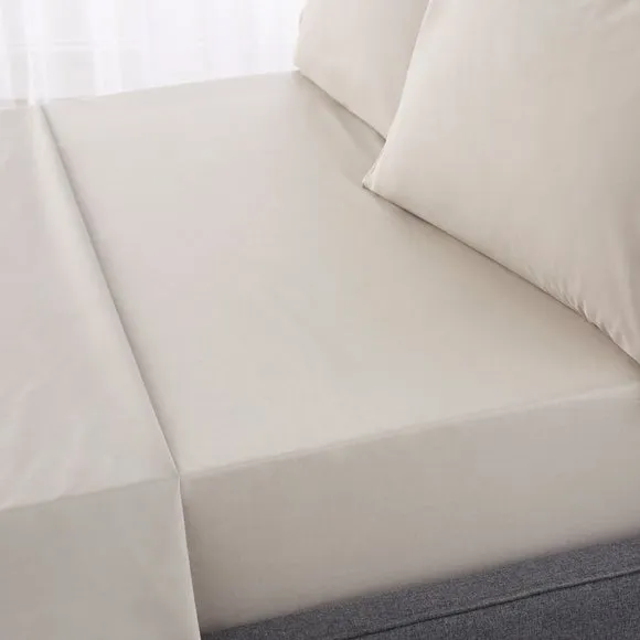 Hotel 230 Thread Count Crisp 100% Cotton Percale Fitted Sheet