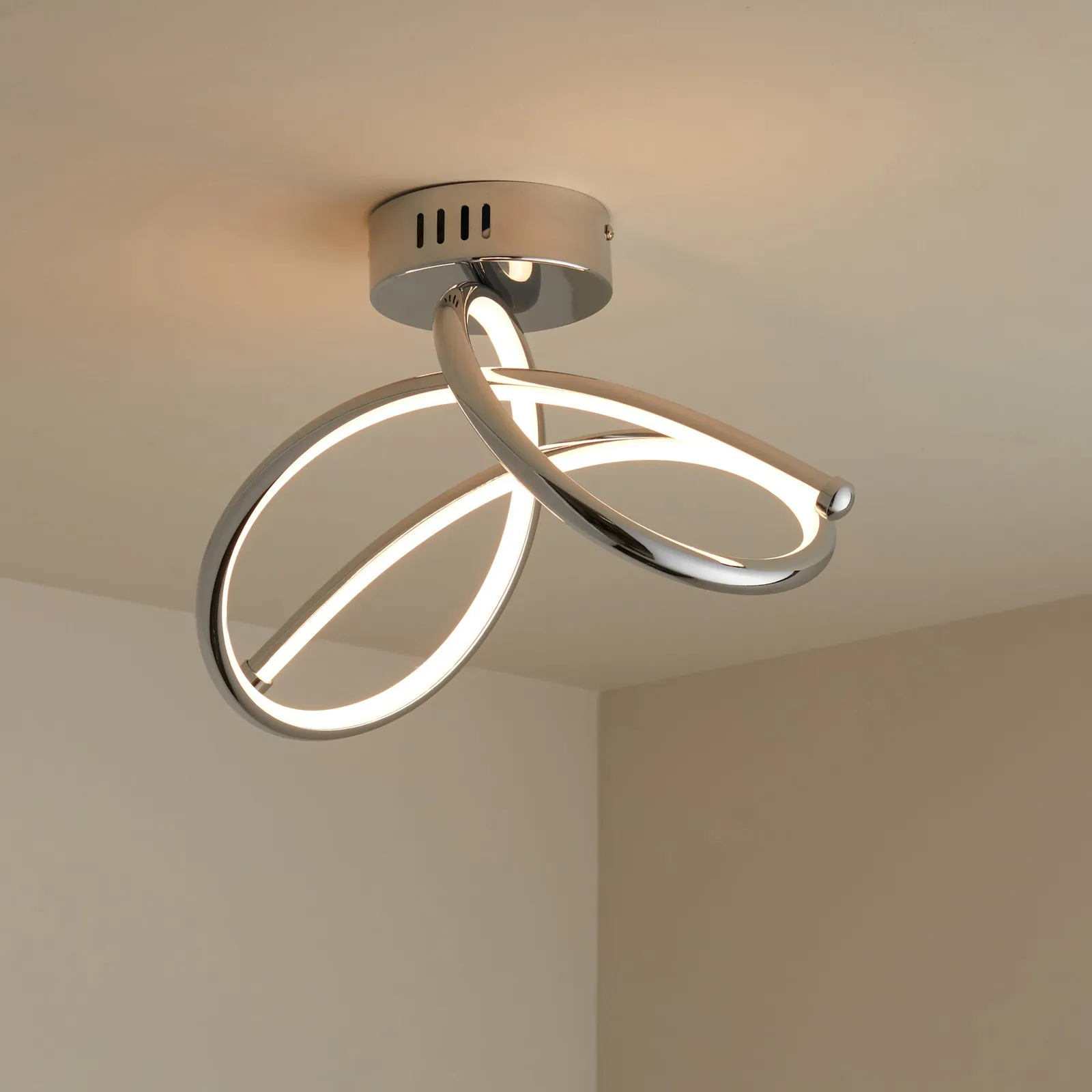 Berlin Dimmable LED Ceiling Fitting Chrome
