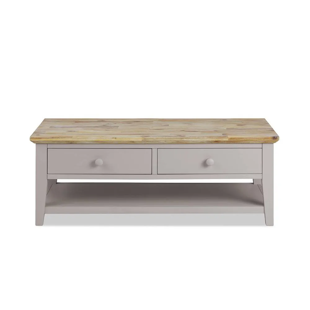 Statement Furniture Florence Coffee Table with Drawers in Taupe 4