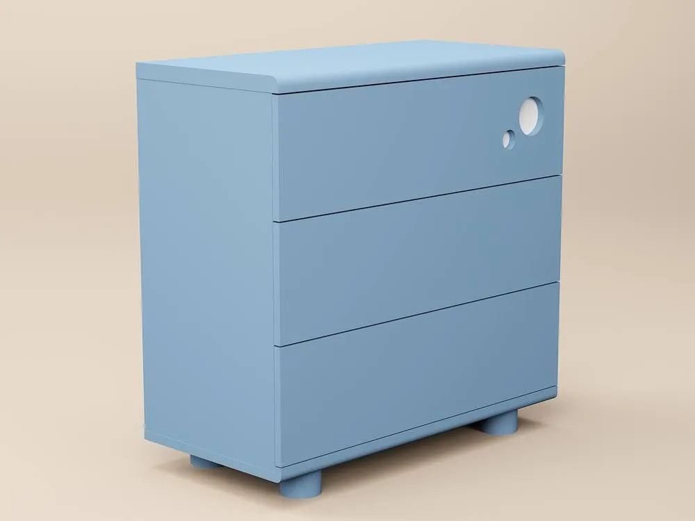 Flair Livana 3 Drawer Chest Blue 5