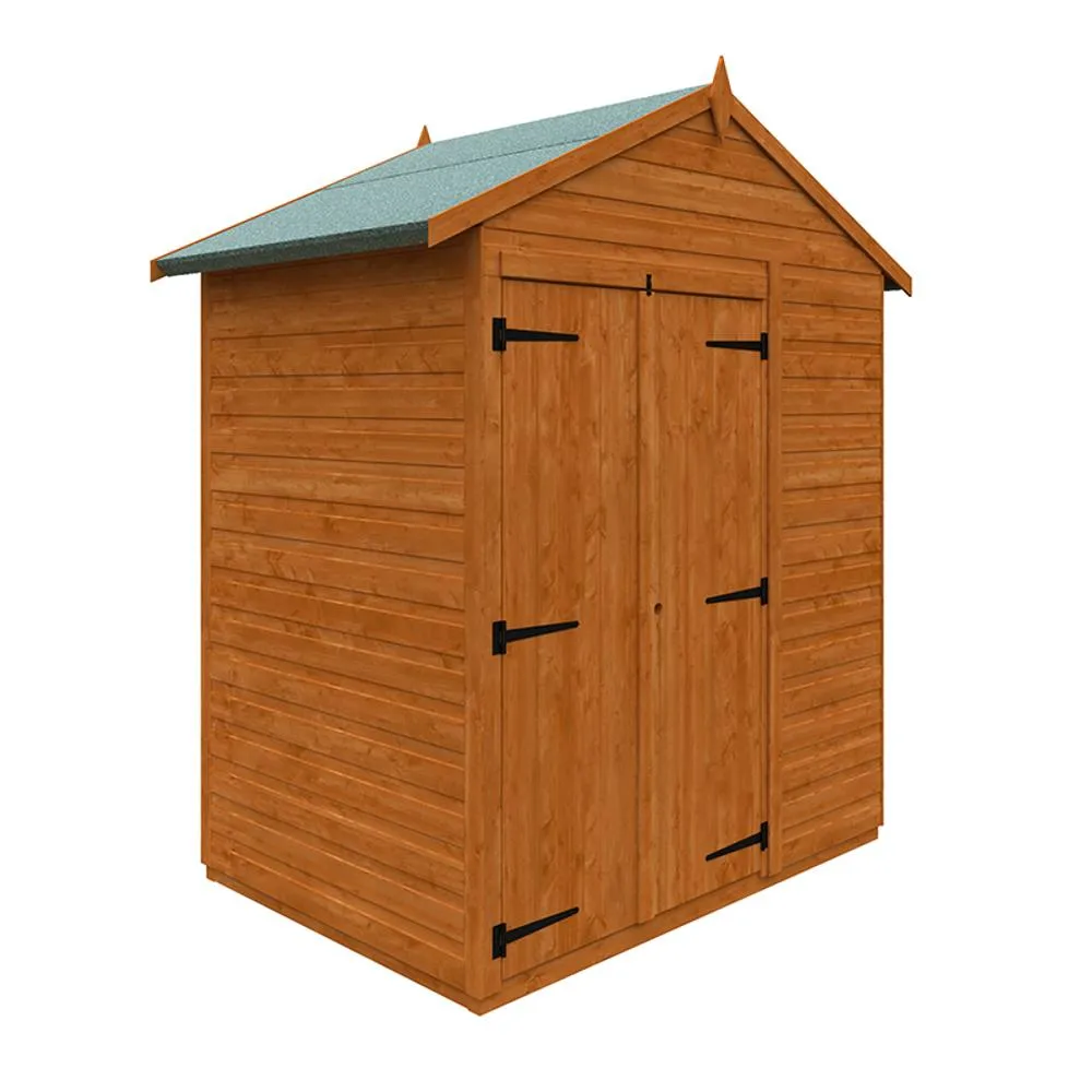 Buttercup Farm 4x6 Flex Apex Double Door Windowless 12mm Flex - L123.8xW175xH213.5 cm in Burnt Orange