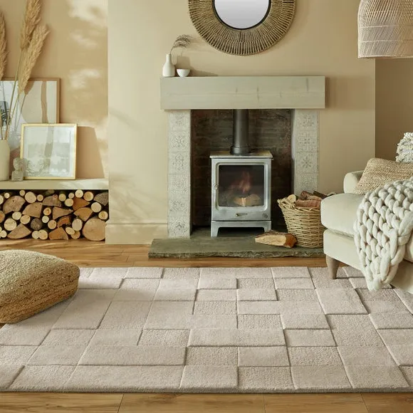 Checkerboard Wool Rug 1