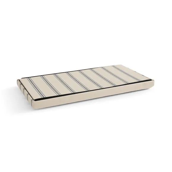 Faux Linen Folkstone Stripe Rectangle Ottoman 4