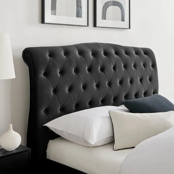 Rosa Bed Frame, Velvet 3