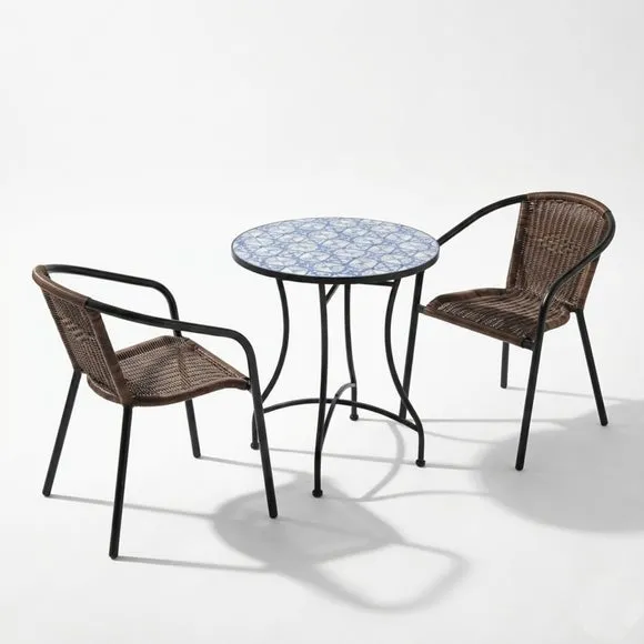 Nassau 2 Seater Bistro Set with San Remo Chairs 2