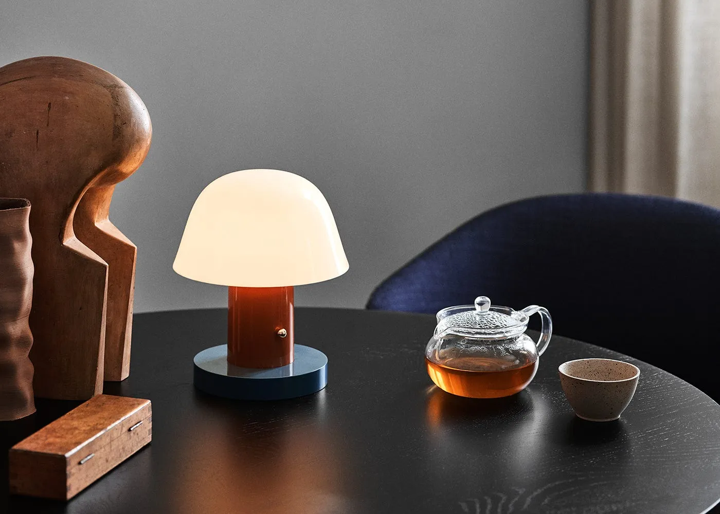 &Tradition Setago Portable Table Lamp JH27 Rust & Thunder 3