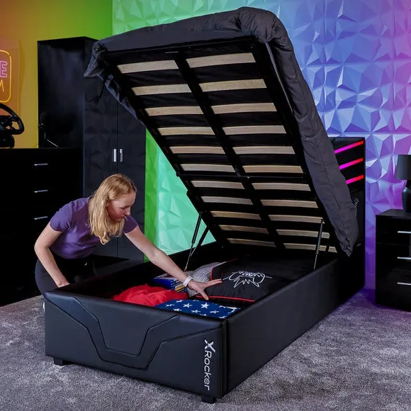 X Rocker Cosmos RGB Single Gaming Ottoman Bed In Box with Neo Motion LED 2
