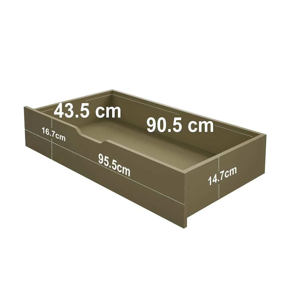 Flair Aris Single Montessori Bed with Storage Drawers in Olive 6