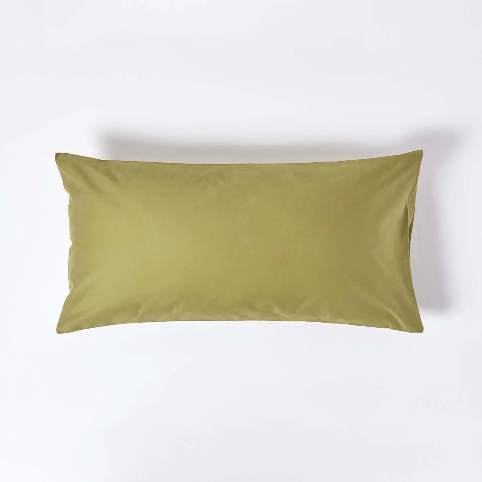 Homescapes Egyptian Cotton Housewife Pillowcase 1000 TC, King Size in Olive