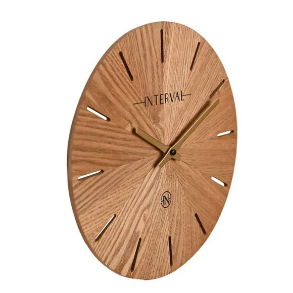 Interval Sunburst Wooden Wall Clock 3