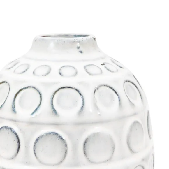 Crossland Grove Drancy Dotted Ceramic Vase 175X175X180Mm, Grey 4