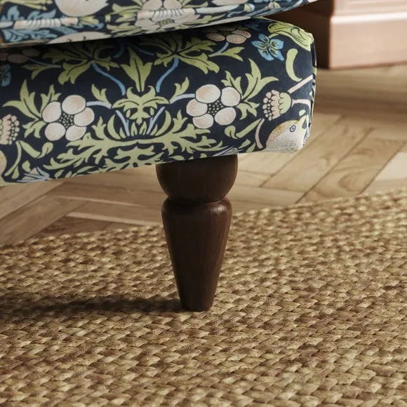 Jolene William Morris Strawberry Thief Print Velvet Snuggle Chair 5